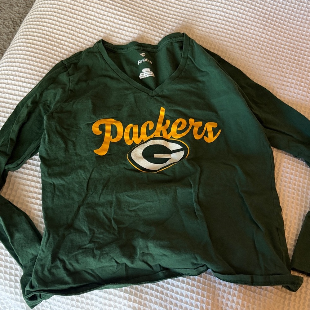 Fanatics Green and Gold Packers Long Sleeve Tee